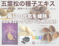 五葉松の粒サプリ,五葉の松種子エキスSPN,松の実サプリ